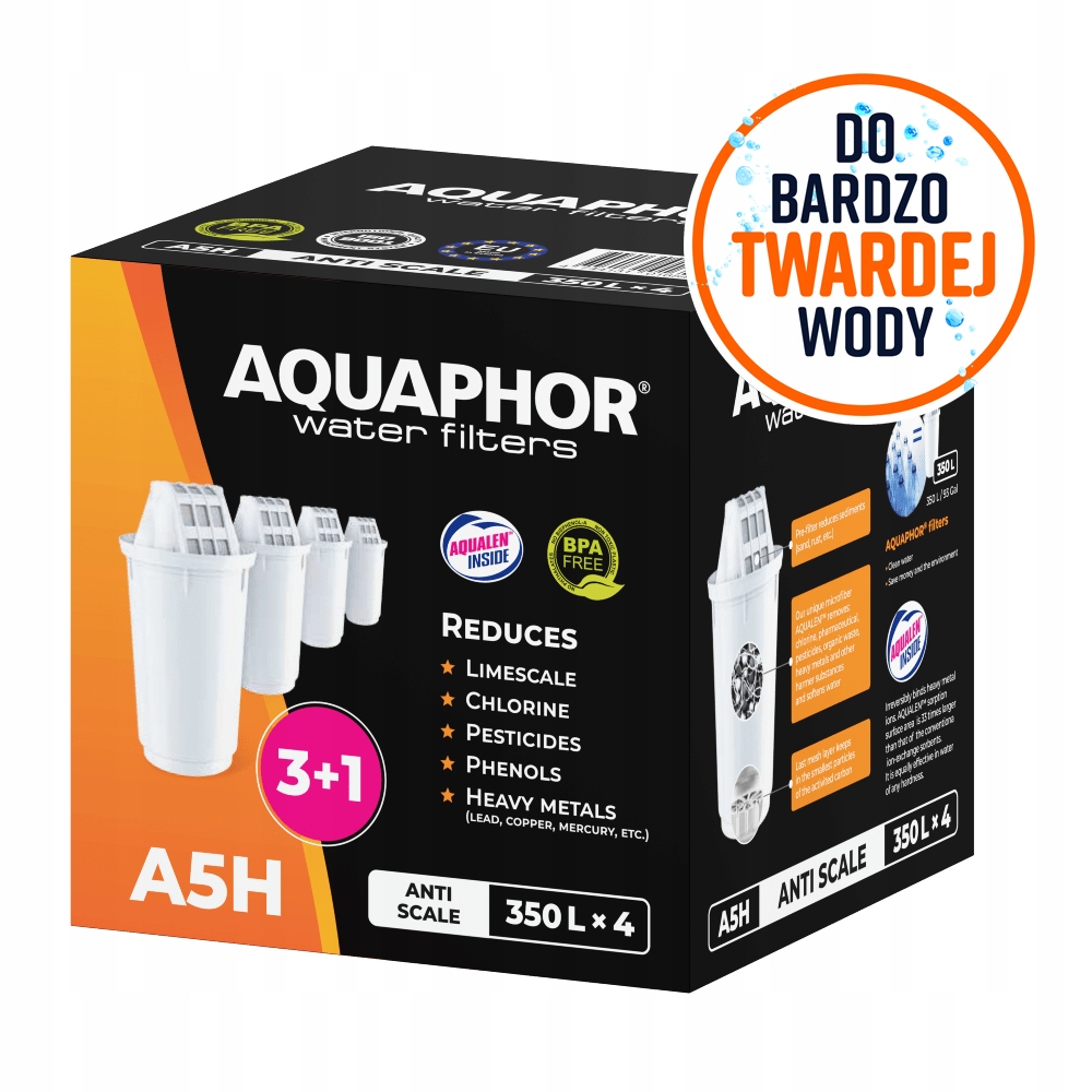Filtračná vložka do kanvičky Aquaphor A5H, 4 ks.